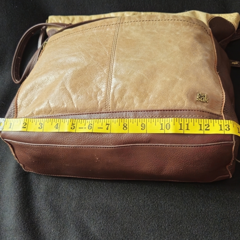 The Sak Iris Brown and Tan Leather Tote Bag - Picture 4 of 10